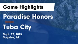 Paradise Honors  vs Tuba City  Game Highlights - Sept. 22, 2023