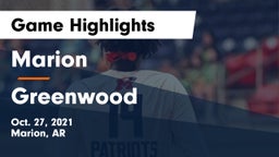 Marion  vs Greenwood  Game Highlights - Oct. 27, 2021