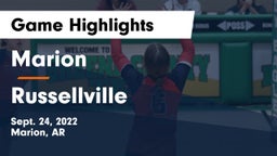 Marion  vs Russellville Game Highlights - Sept. 24, 2022