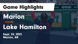 Marion  vs Lake Hamilton Game Highlights - Sept. 24, 2022