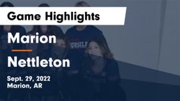 Marion  vs Nettleton Game Highlights - Sept. 29, 2022