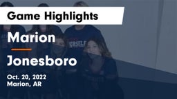 Marion  vs Jonesboro  Game Highlights - Oct. 20, 2022