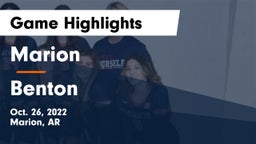 Marion  vs Benton Game Highlights - Oct. 26, 2022