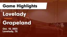 Lovelady  vs Grapeland Game Highlights - Oct. 10, 2023