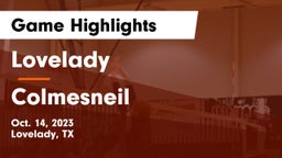 Lovelady  vs Colmesneil Game Highlights - Oct. 14, 2023