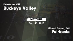Matchup: Buckeye Valley vs. Fairbanks  2016