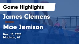 James Clemens  vs Mae Jemison  Game Highlights - Nov. 10, 2020
