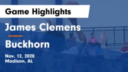 James Clemens  vs Buckhorn  Game Highlights - Nov. 12, 2020