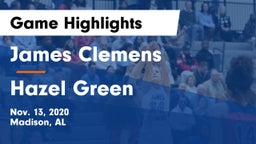 James Clemens  vs Hazel Green  Game Highlights - Nov. 13, 2020