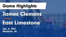 James Clemens  vs East Limestone  Game Highlights - Jan. 5, 2021