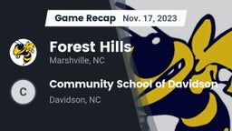 Recap: Forest Hills  vs. Community School of Davidson 2023