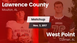 Matchup: Lawrence County vs. West Point  2017
