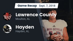 Recap: Lawrence County  vs. Hayden  2018