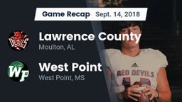 Recap: Lawrence County  vs. West Point  2018