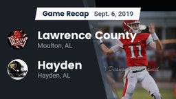 Recap: Lawrence County  vs. Hayden  2019