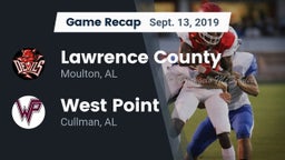 Recap: Lawrence County  vs. West Point  2019