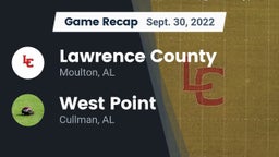 Recap: Lawrence County  vs. West Point  2022