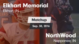 Matchup: Elkhart Memorial vs. NorthWood  2016