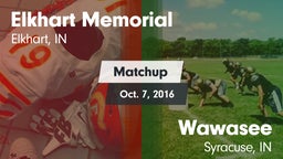 Matchup: Elkhart Memorial vs. Wawasee  2016