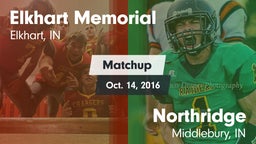 Matchup: Elkhart Memorial vs. Northridge  2016