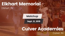 Matchup: Elkhart Memorial vs. Culver Academies 2018