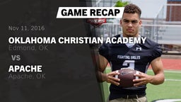 Recap: Oklahoma Christian Academy  vs. Apache  2016