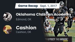 Recap: Oklahoma Christian Academy  vs. Cashion  2017