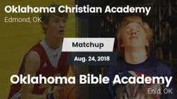 Matchup: Oklahoma Christian A vs. Oklahoma Bible Academy 2018