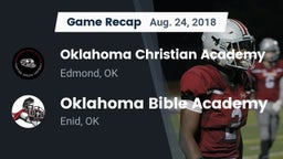 Recap: Oklahoma Christian Academy  vs. Oklahoma Bible Academy 2018