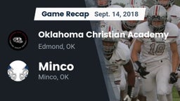 Recap: Oklahoma Christian Academy  vs. Minco  2018