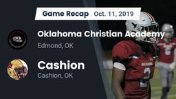 Recap: Oklahoma Christian Academy  vs. Cashion  2019