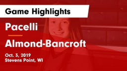 Pacelli  vs Almond-Bancroft Game Highlights - Oct. 3, 2019