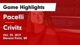 Pacelli  vs Crivitz Game Highlights - Oct. 25, 2019