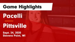Pacelli  vs Pittsville  Game Highlights - Sept. 24, 2020