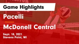 Pacelli  vs McDonell Central Game Highlights - Sept. 18, 2021