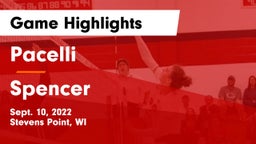 Pacelli  vs Spencer  Game Highlights - Sept. 10, 2022