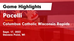 Pacelli  vs Columbus Catholic  Wisconsin Rapids  Game Highlights - Sept. 17, 2022