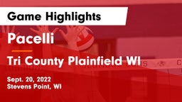 Pacelli  vs Tri County  Plainfield WI Game Highlights - Sept. 20, 2022