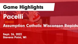 Pacelli  vs Assumption Catholic Wisconson Rapids WI Game Highlights - Sept. 26, 2022