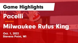Pacelli  vs Milwaukee Rufus King Game Highlights - Oct. 1, 2022