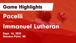 Pacelli  vs Immanuel Lutheran Game Highlights - Sept. 16, 2023
