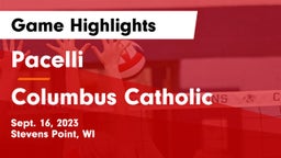 Pacelli  vs Columbus Catholic   Game Highlights - Sept. 16, 2023