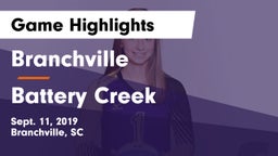 Branchville  vs Battery Creek  Game Highlights - Sept. 11, 2019