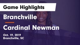 Branchville  vs Cardinal Newman  Game Highlights - Oct. 19, 2019