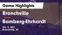 Branchville  vs Bamberg-Ehrhardt Game Highlights - Oct. 5, 2021