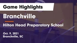 Branchville  vs Hilton Head Preparatory School Game Highlights - Oct. 9, 2021
