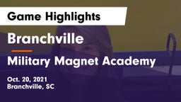 Branchville  vs Military Magnet Academy Game Highlights - Oct. 20, 2021