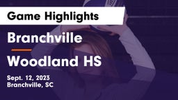 Branchville  vs Woodland HS Game Highlights - Sept. 12, 2023