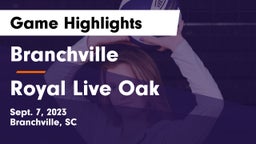 Branchville  vs Royal Live Oak Game Highlights - Sept. 7, 2023