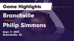 Branchville  vs Philip Simmons Game Highlights - Sept. 9, 2023